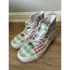 Vans NEW Sk8 Hi High Top Women’s 6.5 Shoes Tapered Gingham Block